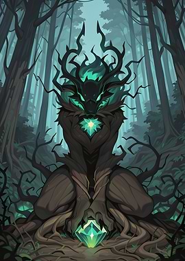Forest Spirit with Emerald Gems