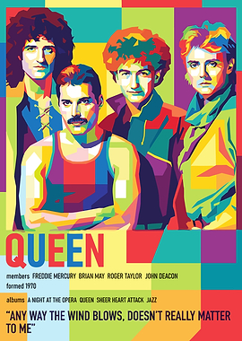 Queen Band Pop Art Portrait