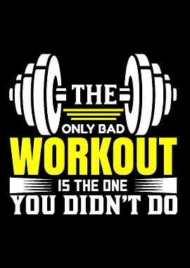 Workout Motivation Dumbbell Graphic