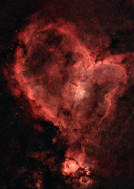 Heart Nebula in Deep Space