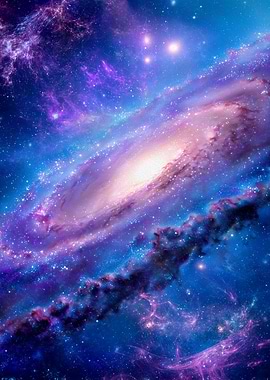 Vibrant Galaxy with Stars and Nebulae