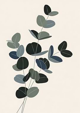 Eucalyptus Branch Illustration