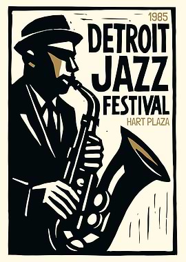 Detroit Jazz Festival 1985 Poster