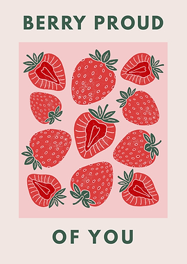 Berry Proud Strawberry Illustration