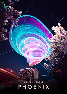 Phoenix, Arizona, United States at Night