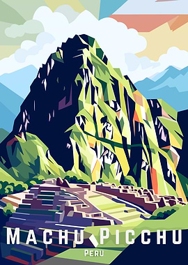 Machu Picchu, Peru, Travel Poster