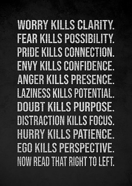 Motivational Text Art on Dark Background v5