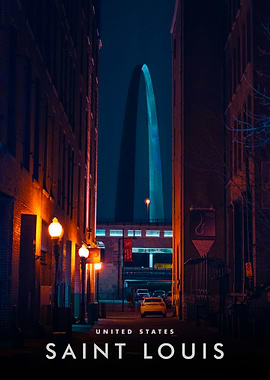 Saint Louis Arch at Night