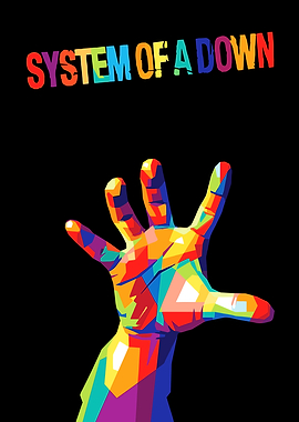 System of a Down Colorful Hand