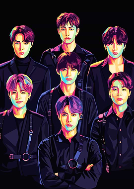 BTS Pop Art Portrait
