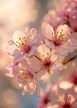 Delicate Pink Cherry Blossoms