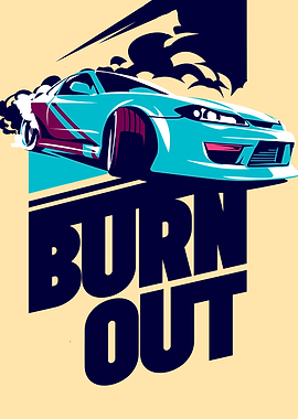 Burnout Car Illustration
