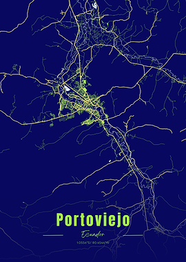 Portoviejo, Ecuador City Map