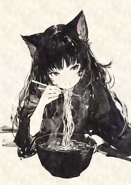 Black Ink Ramen Girl