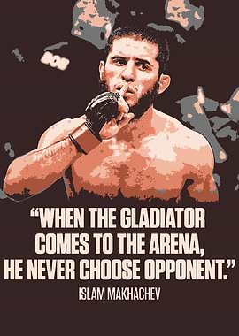 Islam Makhachev Quote Poster
