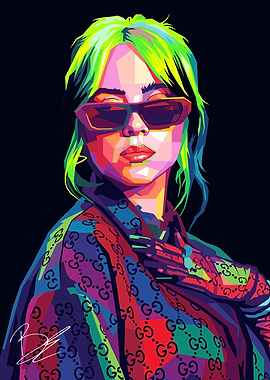 Billie Eilish Pop Art Portrait