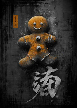 Ukiyo Minimalism Gingerbread Man