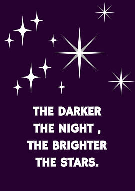 Stars and Night Inspirational Quote