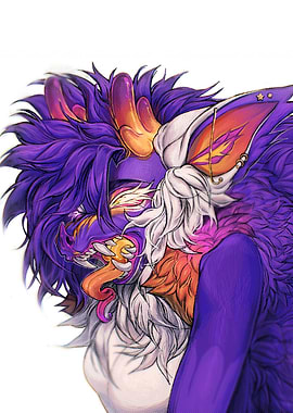 Purple Furry Character Illustration