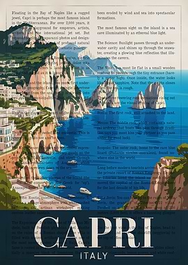 Capri Italy Travel Poster