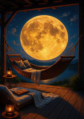 Hammock under the moonlight