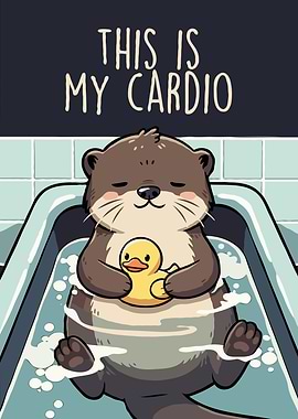 Otter in Tub: This is My Cardio Funny