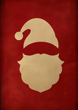 Minimalist Santa Claus Portrait