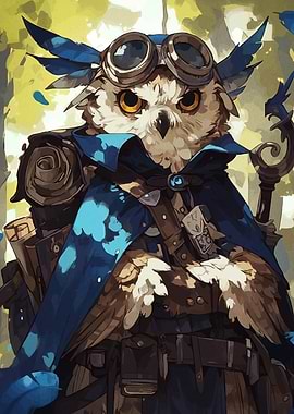 Anthropomorphic Owl Adventurer Goggles