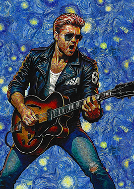 George Michael Starry Night Guitar