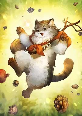 Adventurous Cat in Forest