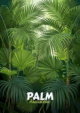 Lush Green Palm Tree Illustration