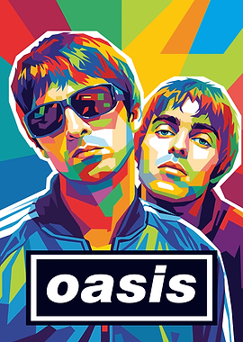 Oasis Band Pop Art Portrait