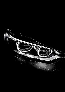 Car Headlight Close-Up