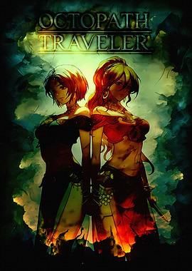 Octopath Traveler Primrose and Olberic