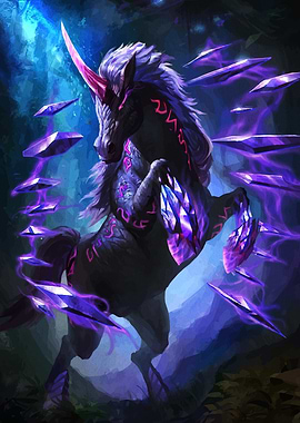 Dark Unicorn Purple Crystals