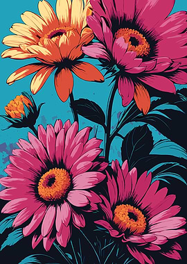 Floral Arrangement with Pink and Yellow Flowers