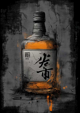 Ukiyo Minimalism Whiskey Bottle