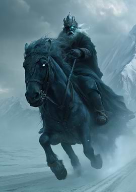 Odin Riding Demonic Horse Sleipnir