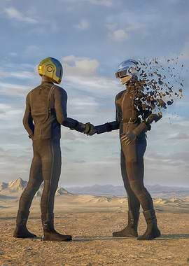 Daft Punk Handshake Disintegration