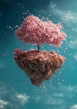 Floating Cherry Blossom Island