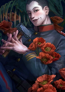 Man with Hammer and Poppies