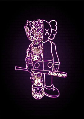 KAWS Neon Art