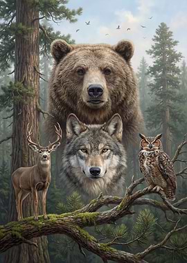 Forest Animals Portrait