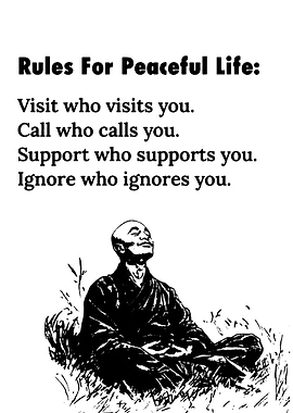 Rules for Peaceful Life Monk