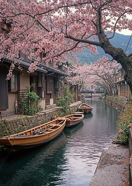 Cherry Blossoms Canal