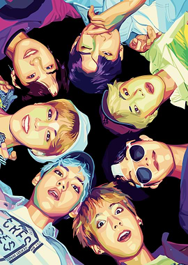 BTS Pop Art Portrait