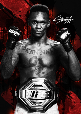 Israel Adesanya UFC Champion Portrait