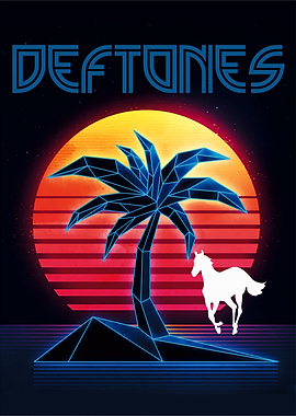 Deftones Retro Wave Art