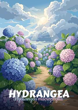 Hydrangea Flower Path