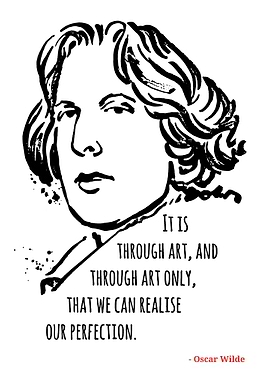 Oscar Wilde Portrait and Quote